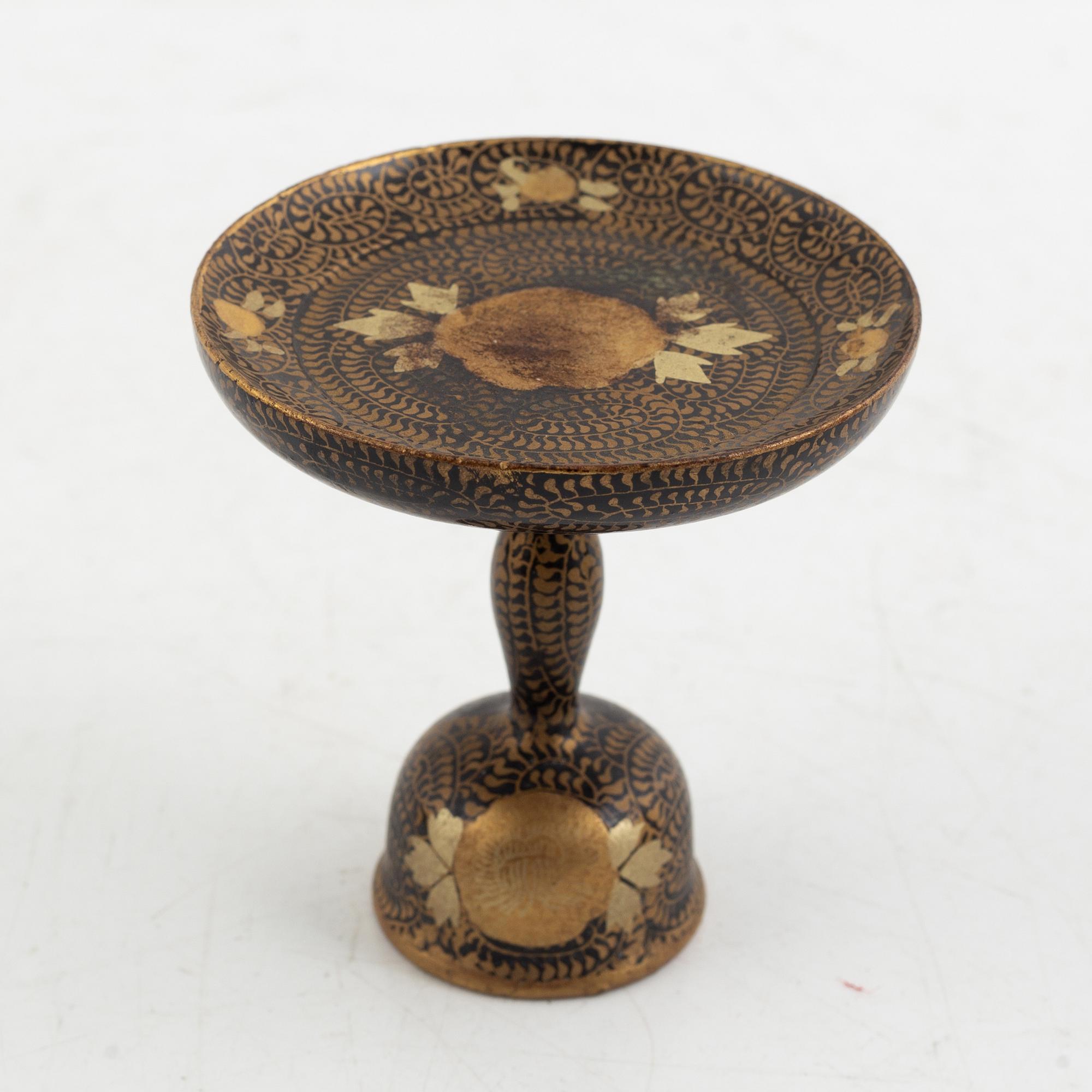 Doll, doll furniture, and table screen, Japan, wood, lacquer and paper, partly Showa, 20th century.