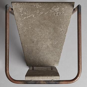 Jonas Bohlin, a "Concrete" armchair, reportedly the original, the one exhibited at Konstfack, Stockholm 1981.