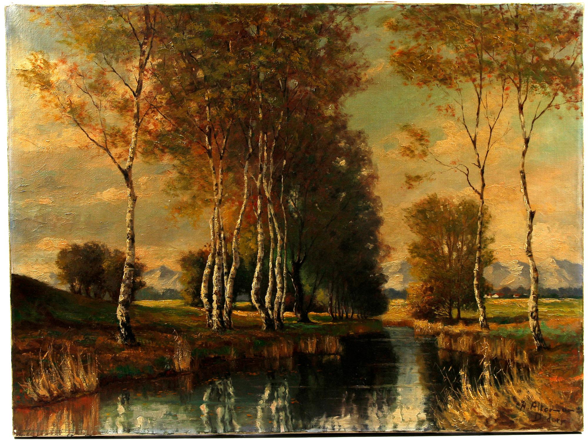 OKÄND KONSTNÄR, olja på duk, sign.