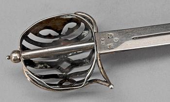SKRIN samt BREVKNIV, silver. Bl.a. K. Anderson, 1912.