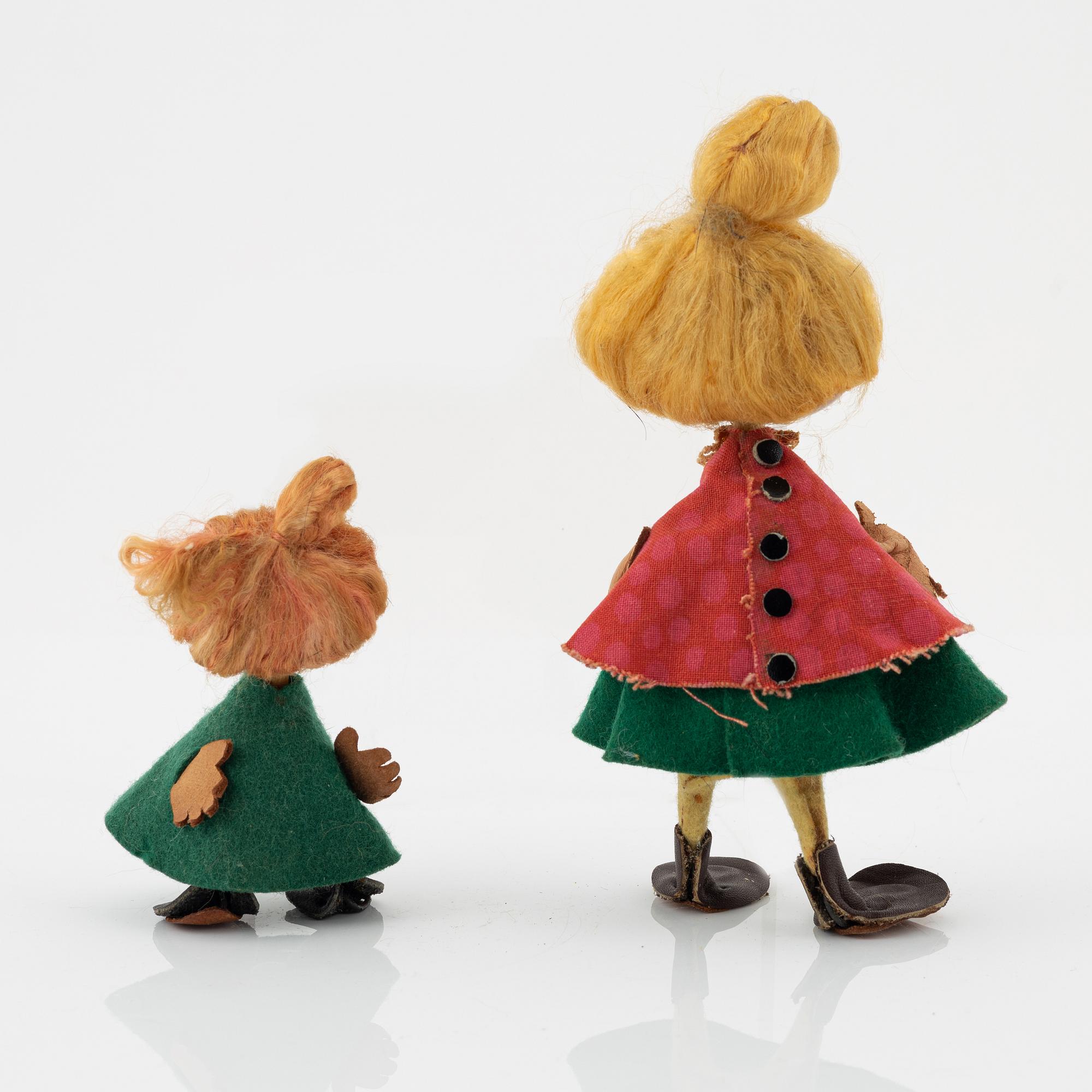 Two Moomin figures by Atelier Fauni, Finland 1950's-60's.