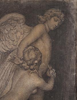 Carl Larsson, 'Amor och Psyche' (Cupid and Psyche) - study for the fresco 'Bildhuggarkonsten'.