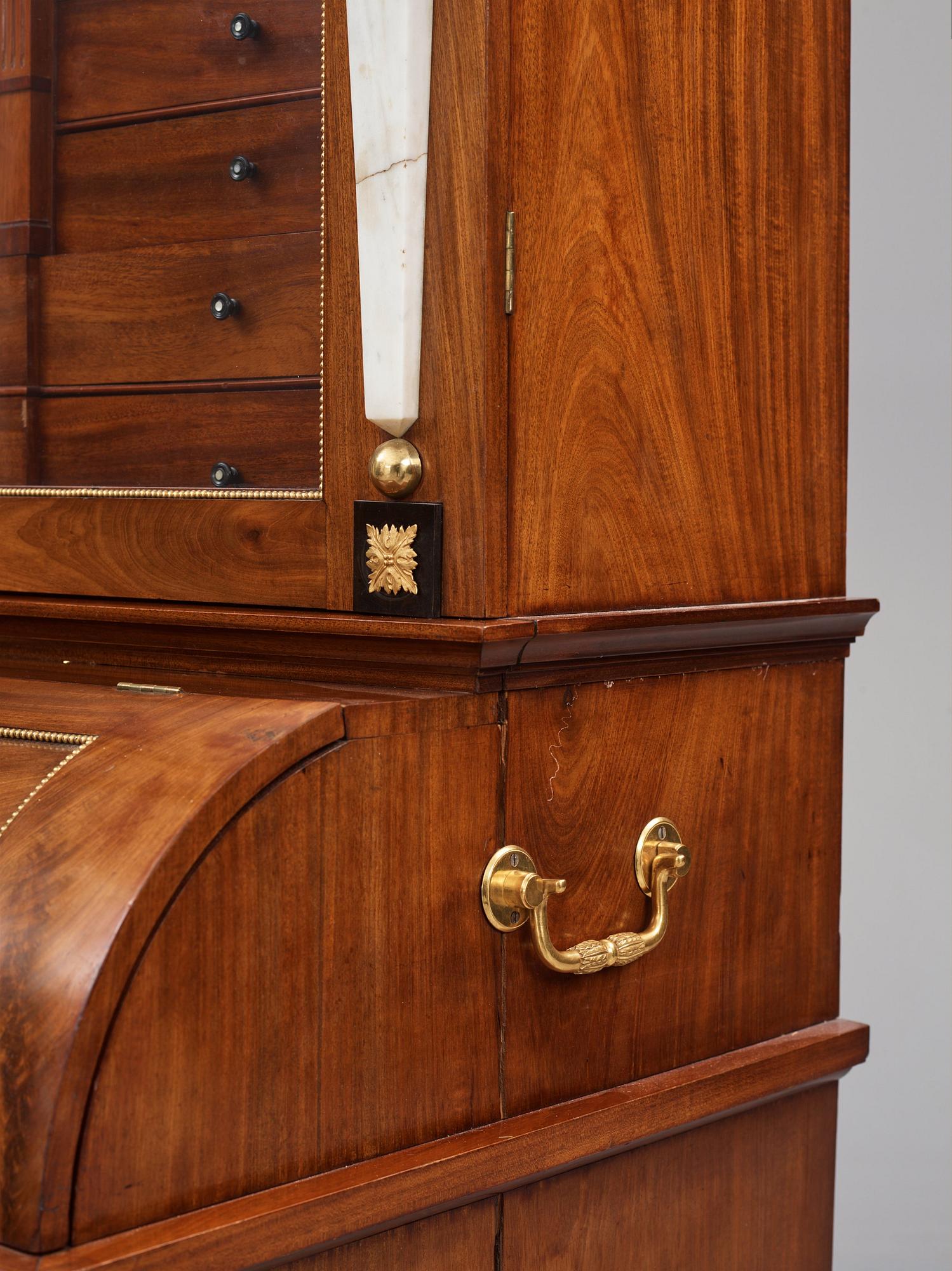 Writing cabinet,  by Johan Söderberg (instrument maker under the carpenter's guild in Stockholm 1803-1820) Empire,