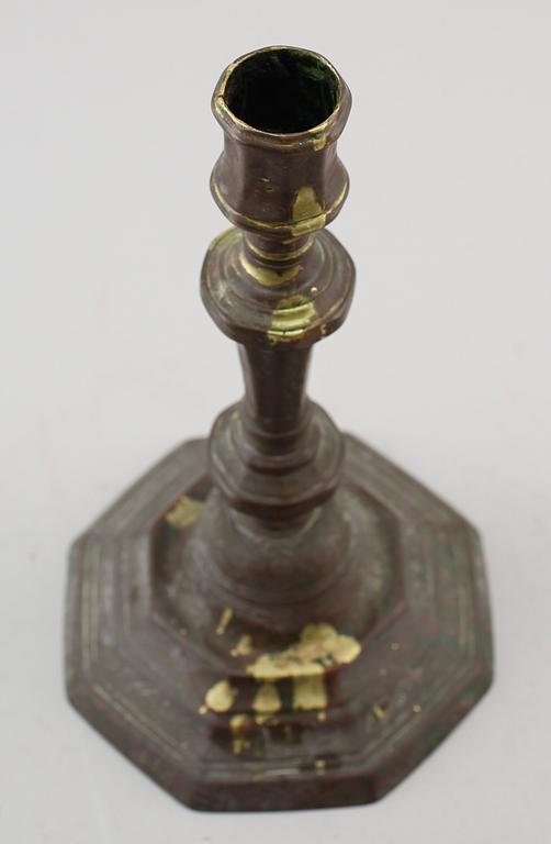 LJUSSTAKE, mässing, barock, 1700-tal.