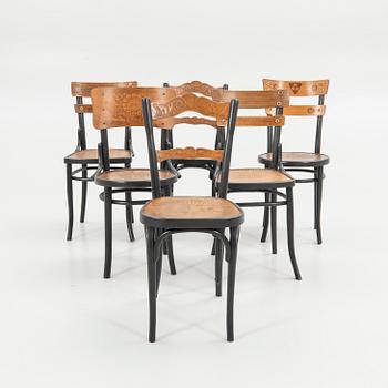 Chairs, 6 pieces, early 20th century.