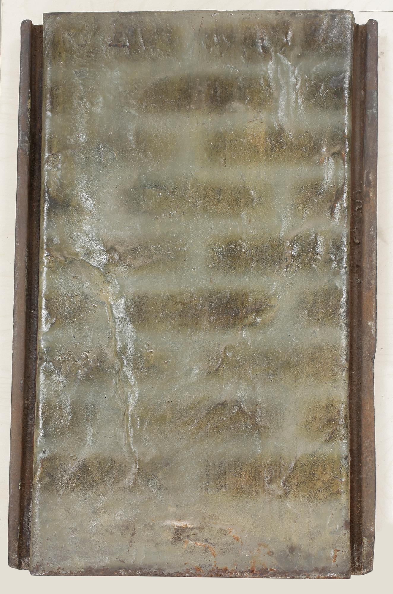 SÄTTUGNSPLATTA, järn, Huseby Bruk, datering 1849.