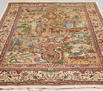 A RUG, Old Tabriz, signed Tabatabai, ca 268 x 184 cm.