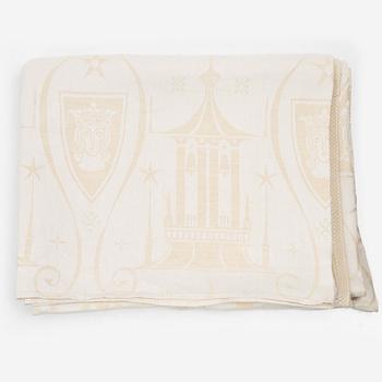 Ingrid Dessau, among others, tablecloths, 2 pcs including one "Nobel" and napkins, a pair, Klässbols Linen Weaving.