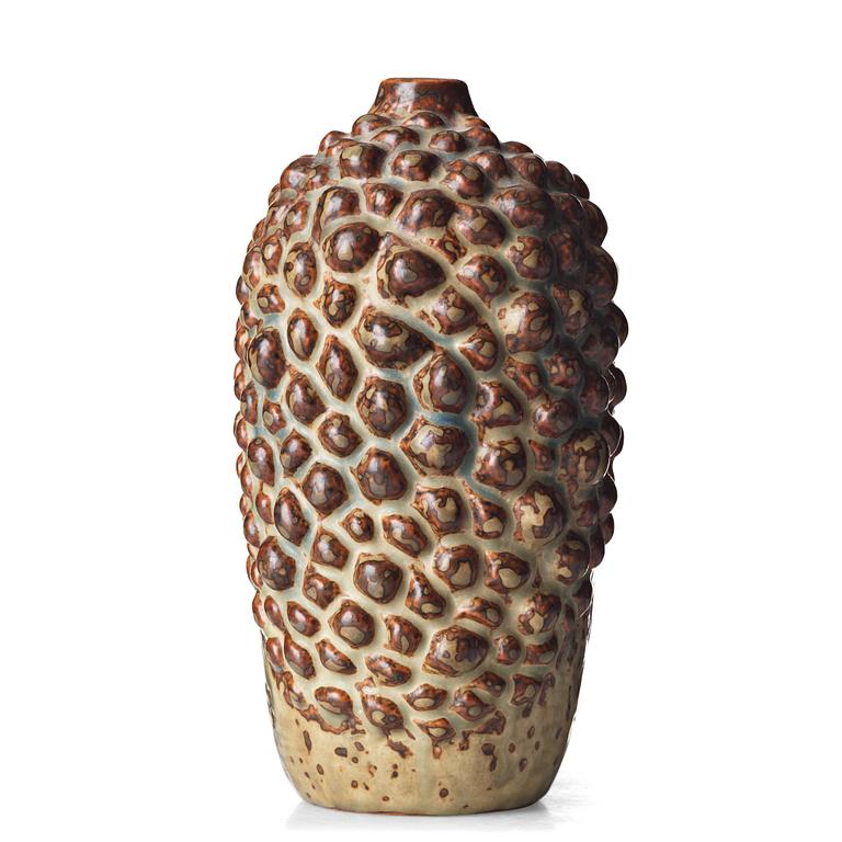 Axel Salto, a "Sung glaze budding style" stoneware vase, Royal Copenhagen. Denmark 1958.