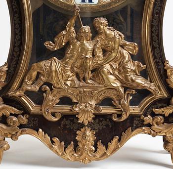 A French Régence mantel clock by Etienne Le Noir, active in Paris 1740.