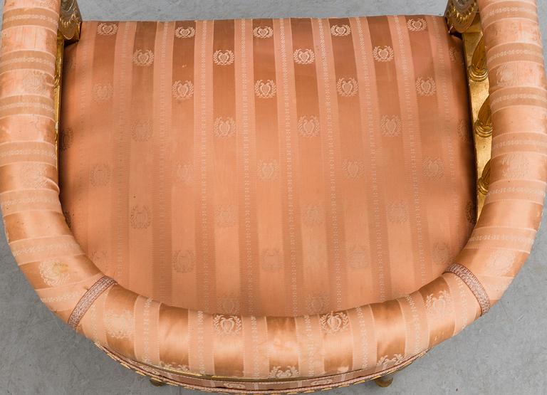 An early 20th century arm chair.