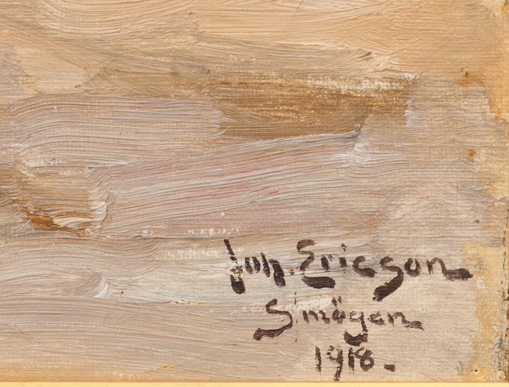 JOHAN ERICSON, olja på duk, signerad och daterad 1918.
