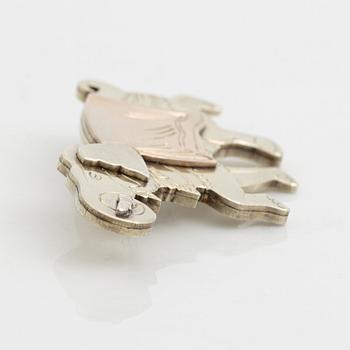 Wiwen Nilsson, a sterling silver brooch in the shape of an elephant, Lund 1961.