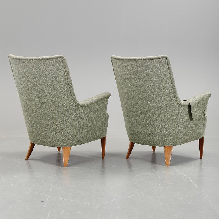 FÅTÖLJER, ett par, 1900-talets mitt.