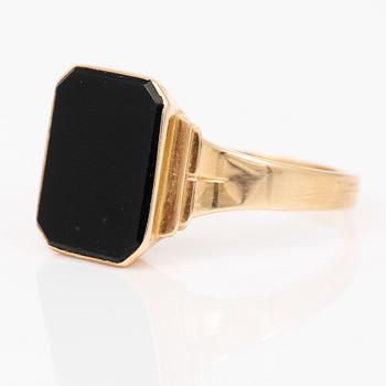 KLACKRING, svart sten, svenska stämplar, 1946.