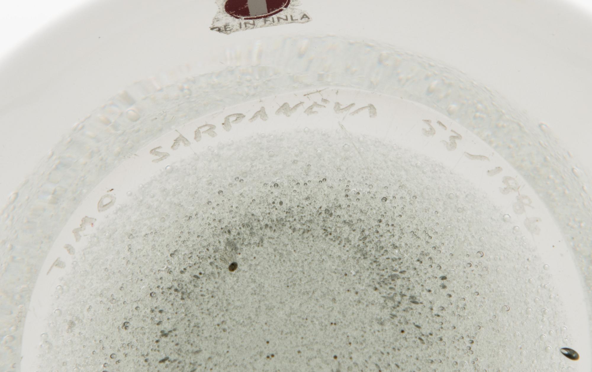 TIMO SARPANEVA, A GLASS SCULPTURE. Sign. Timo Sarpaneva, 53/1986.