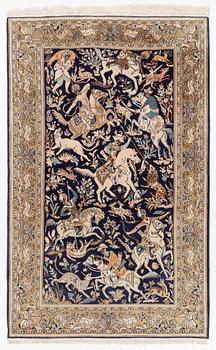 Rug, Tabriz, figural, approximately 230 x 140 cm.