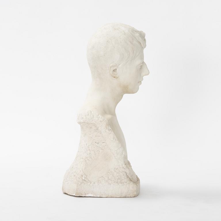 Gunnar Utsond, skulptur, byst, byst, marmor, signerad och daterad Paris 6/3 1898.