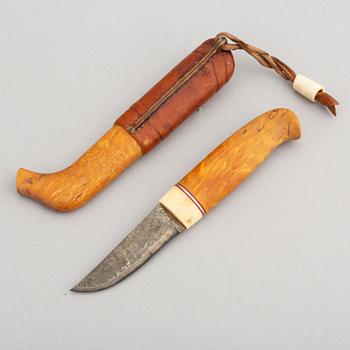 Two Sami knives, one by Tage Hjerpe.