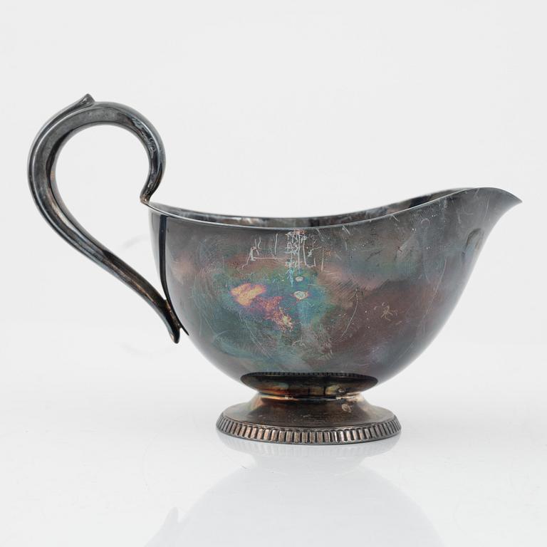 Five silver items, including beaker by Herman Hermansson, Marstrand, Sweden, 1796.