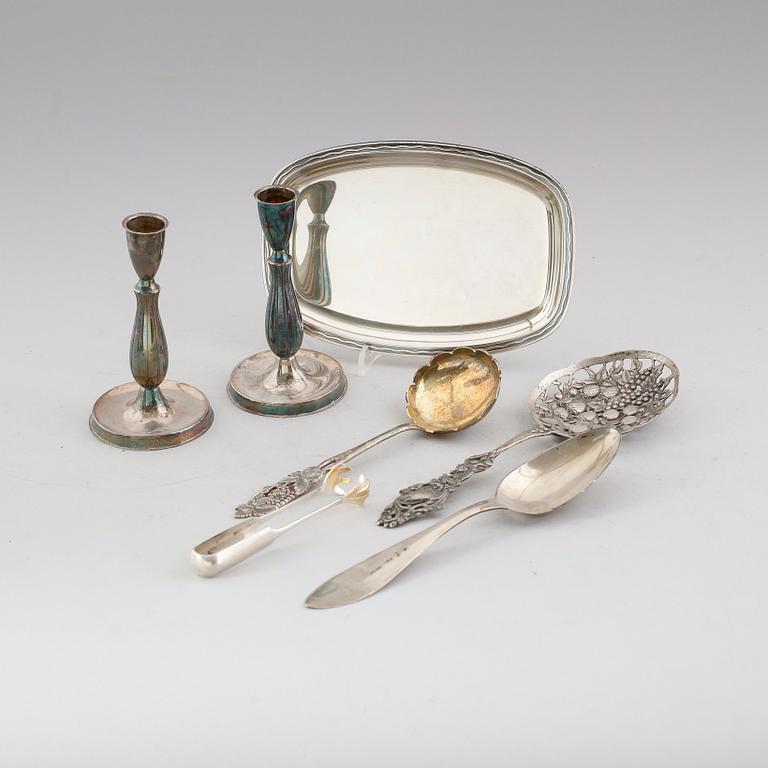 SILVERFÖREMÅL, 6 delar, 1900-tal. Vikt ca 396 gram.