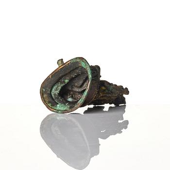 A copper alloy figure of Green Tara, Tibet, 17/18th century or later.