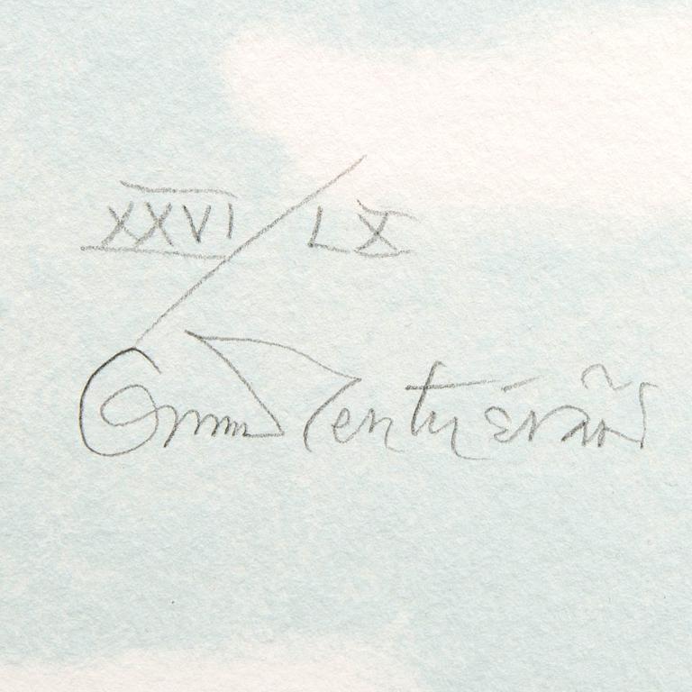 Oscar Reutersvärd, lithograph, signed XXVI/LX.