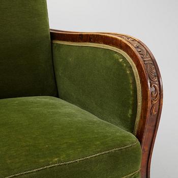 A pair of Swedish Grace armchairs, 1920's/30's.