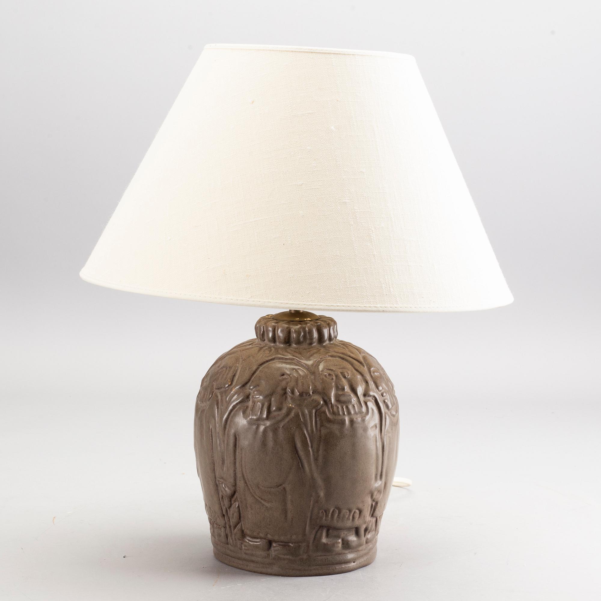 BORDSLAMPA, stengods, Åke Holm.