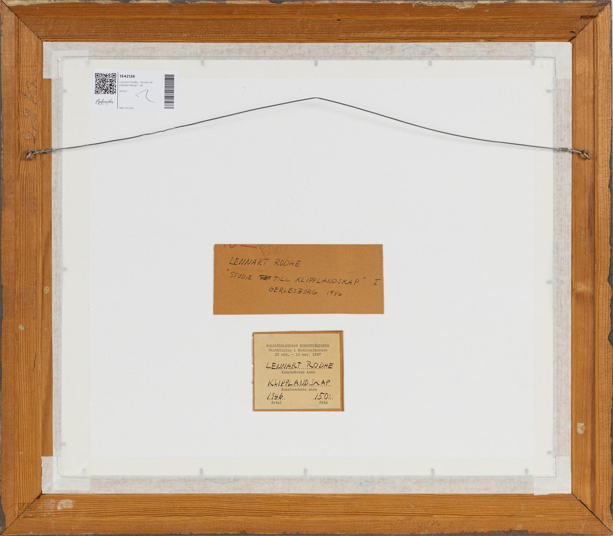 Lennart Rodhe, "Studie till klipplandskap".