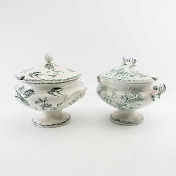 Tureens 2 pcs and sauce boat Gustavsberg/Rörstrand early 20th century.