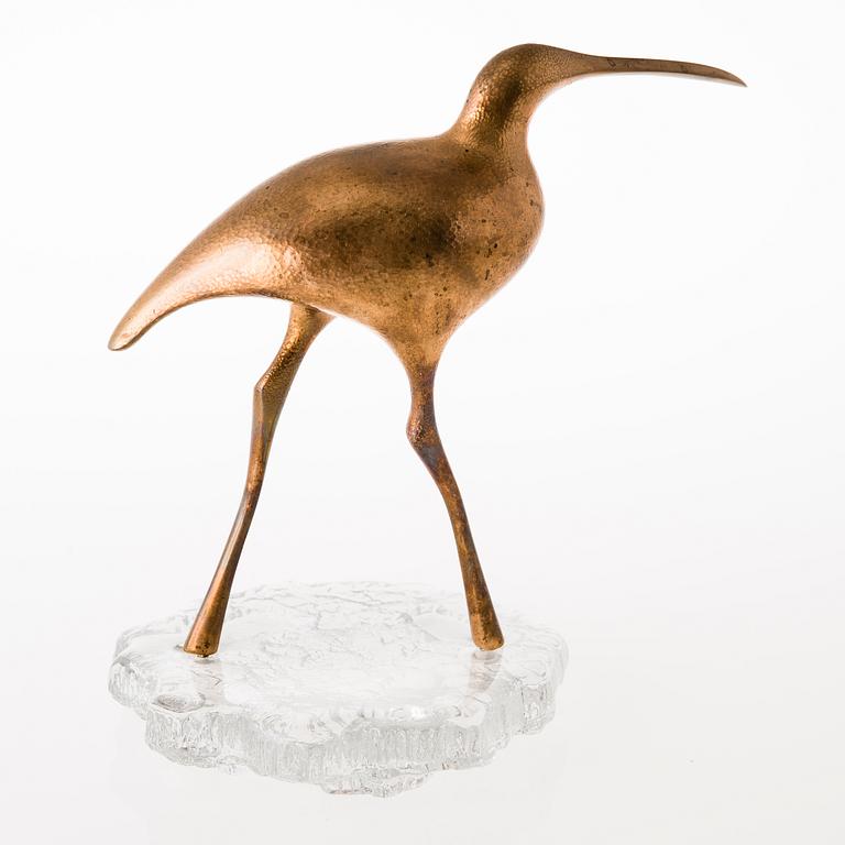 Tapio Wirkkala, A bird sculpture in bronze, marked Kultakeskus Oy Made in Finland Design: Tapio Wirkkala.