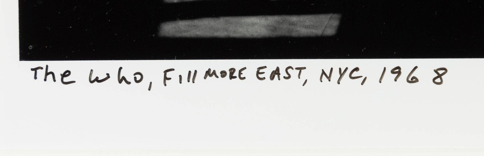 Elliott Landy, "The Who, Fillmore East, NYC", 1968.