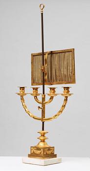BORDSLAMPA, för fyra ljus. Empire, 1800-talets början.