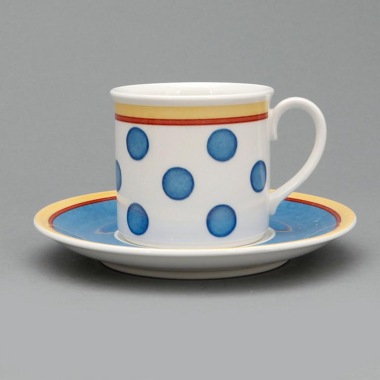 KAFFESERVIS, 5+1 delar, porslin, "Twist Anna" Villeroy & Bosch, Tyskland.