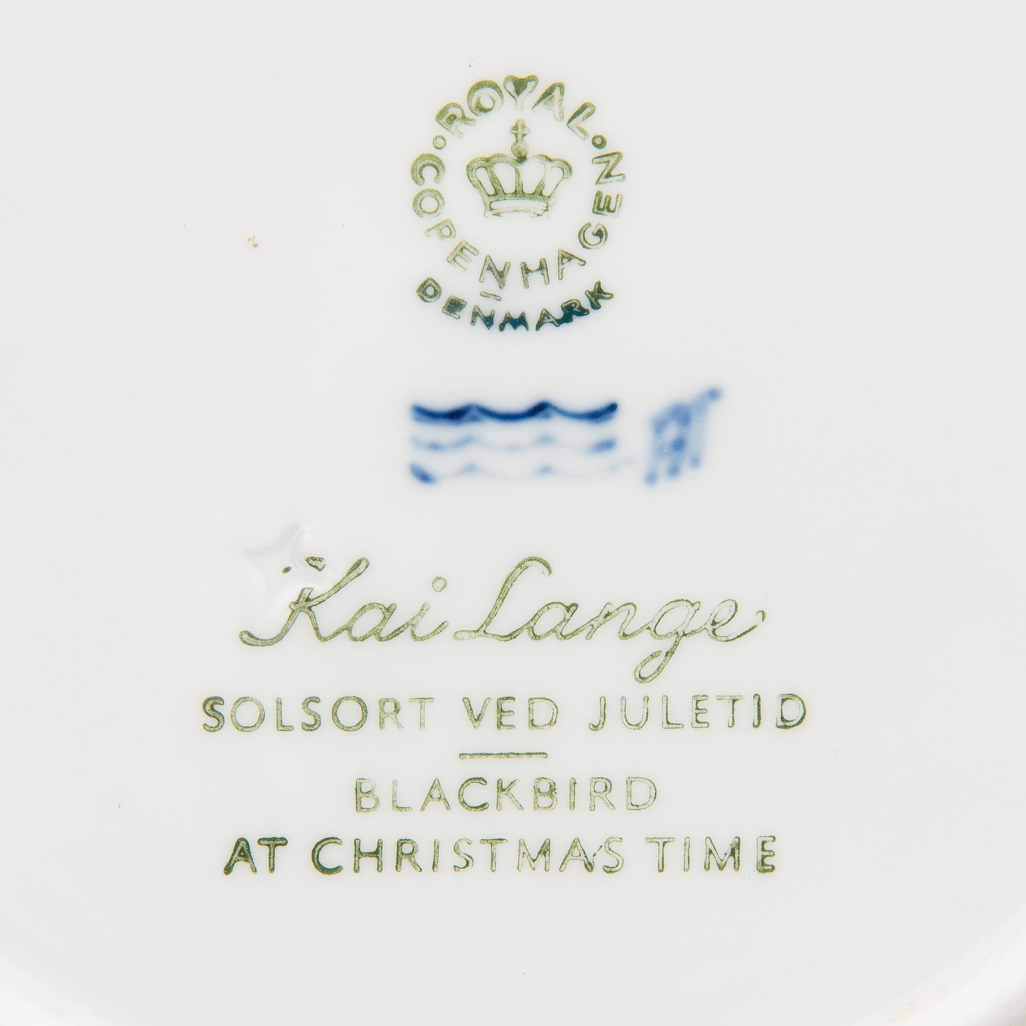 A set of 38 porcelain Christmas plates, Royal Copenhagen, Denmark, 1966 + 1973-2009.