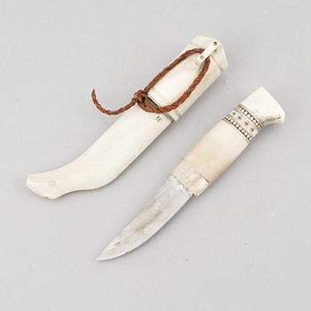 Bertil Fällman, a reindeer antler knife, signed.