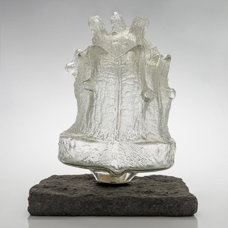 Timo Sarpaneva, veistos, "Ahtojää", signeerattu Timo Sarpaneva Iittala 1967.