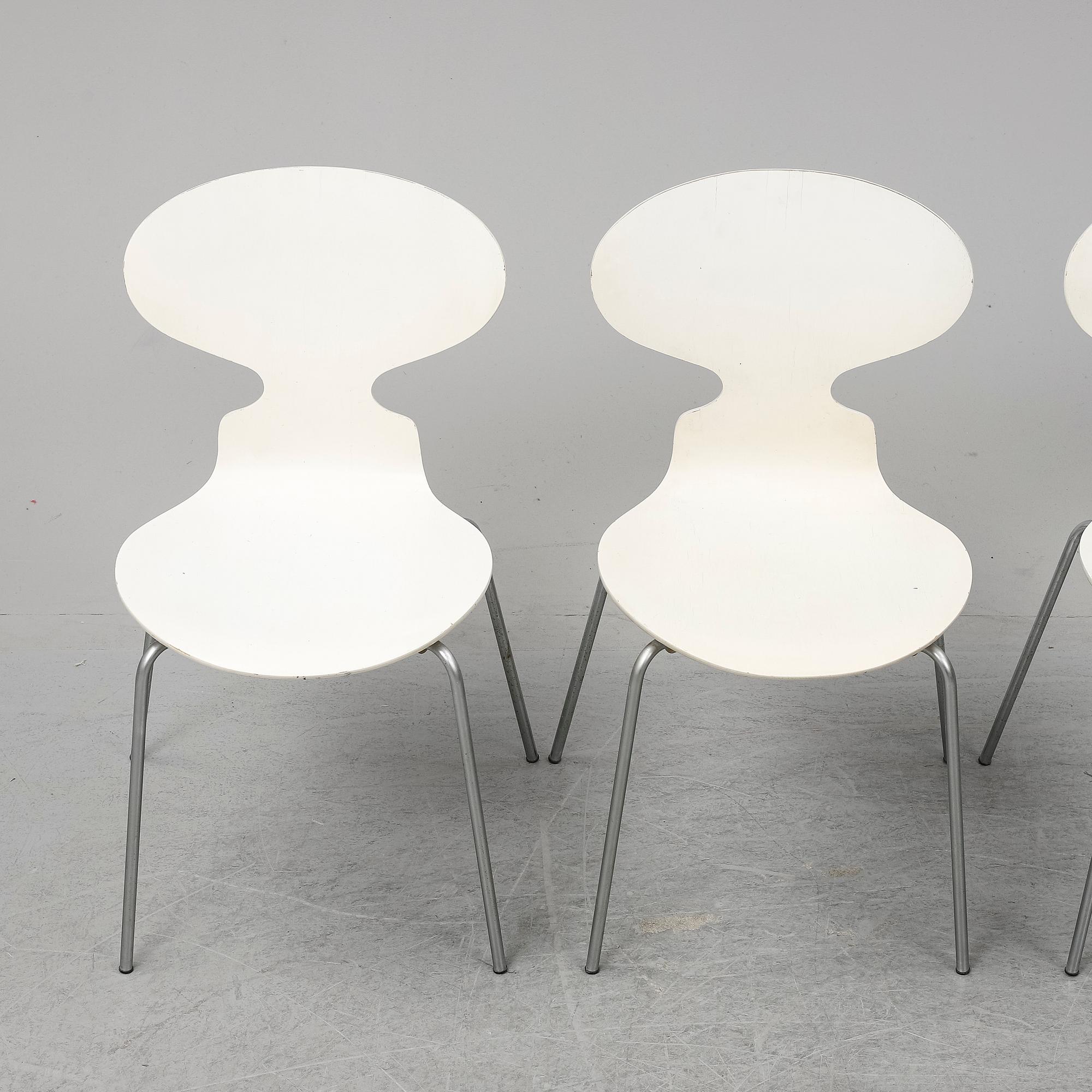 ARNE JACOBSEN, four 'Myran' chairs, Fritz Hansen, 1970.