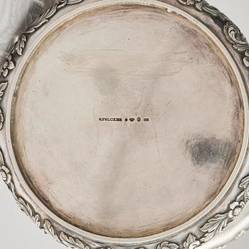 A Swedish 19th century parcel-gilt silver tankard, mark of Gustaf Folcker, Stockholm 1847.