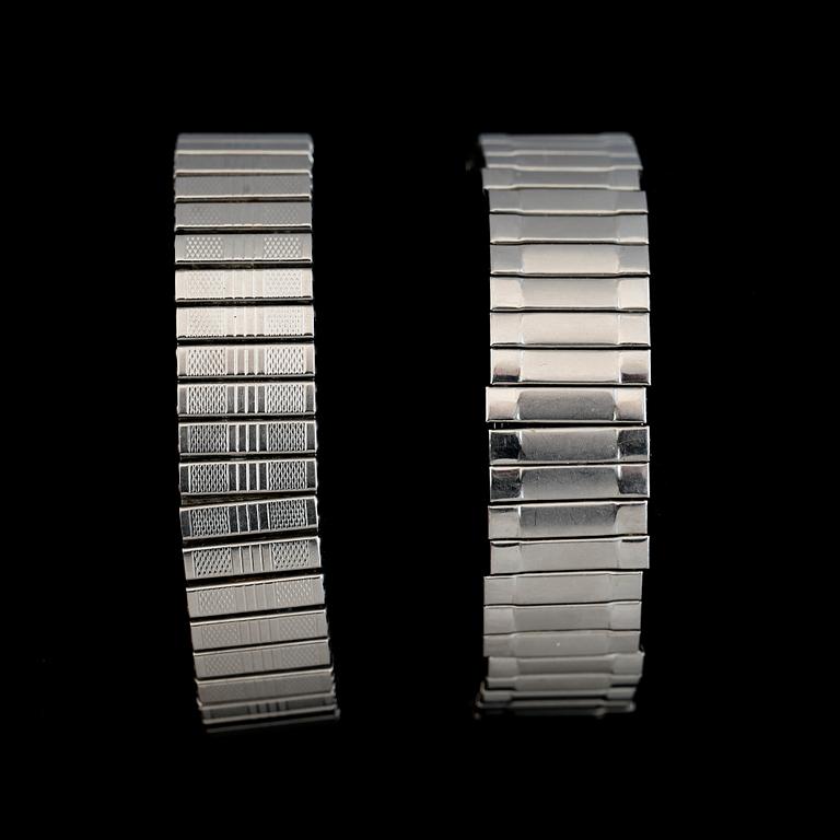 ARMBNADSUR, 2 st, stål, Junghans och Cesar.