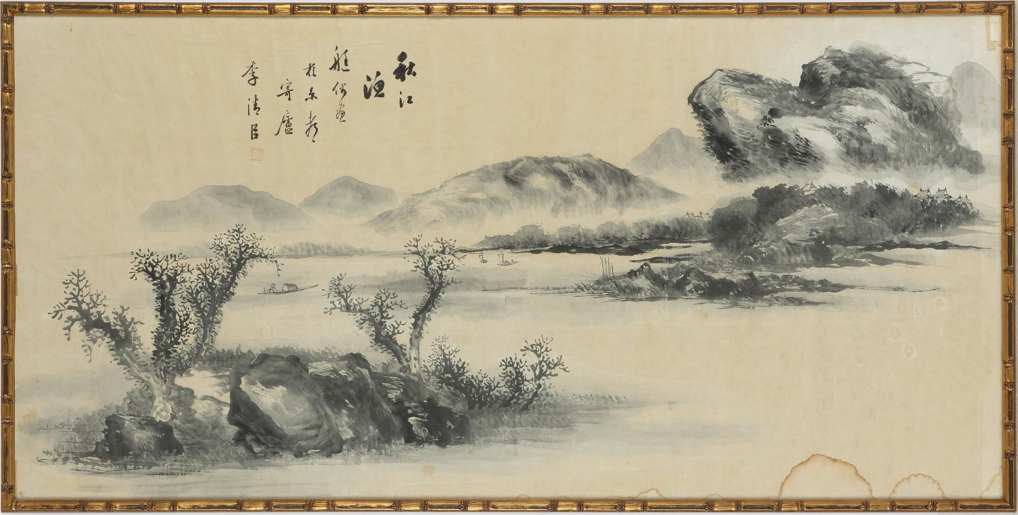 Unidentified artist, Riverscape, signed Li Qingchen 李清臣, China, around 1900.