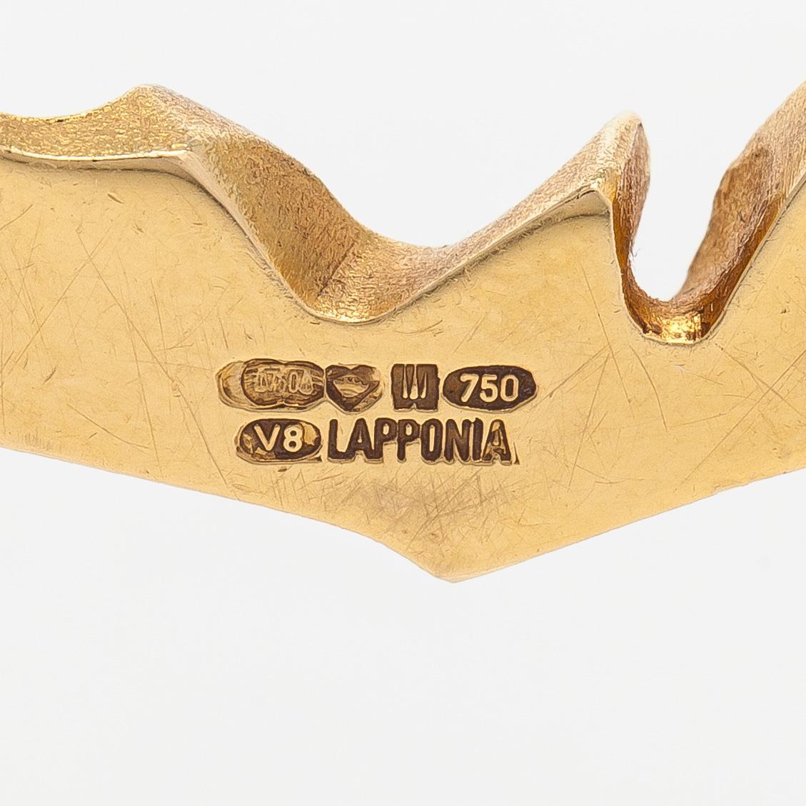 Björn Weckström, halssmycke, "Jonathan", 18K guld, platina, Lapponia 1998.