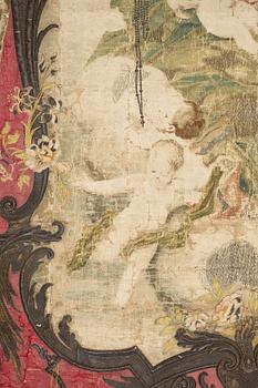 A European 18th century procession banner, ca 203 x 137 cm.