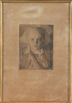 ANDERS ZORN, etsning, sign.