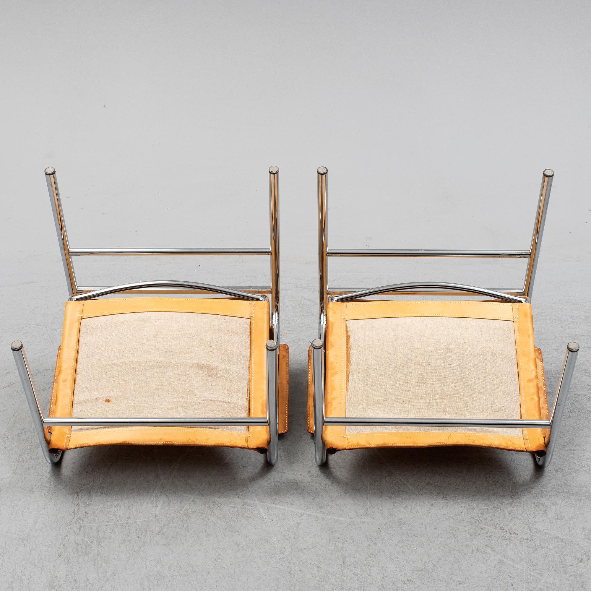 A pair of late 20th century  'Klinte' easy chairs by Tord Björklund, for IKEA.