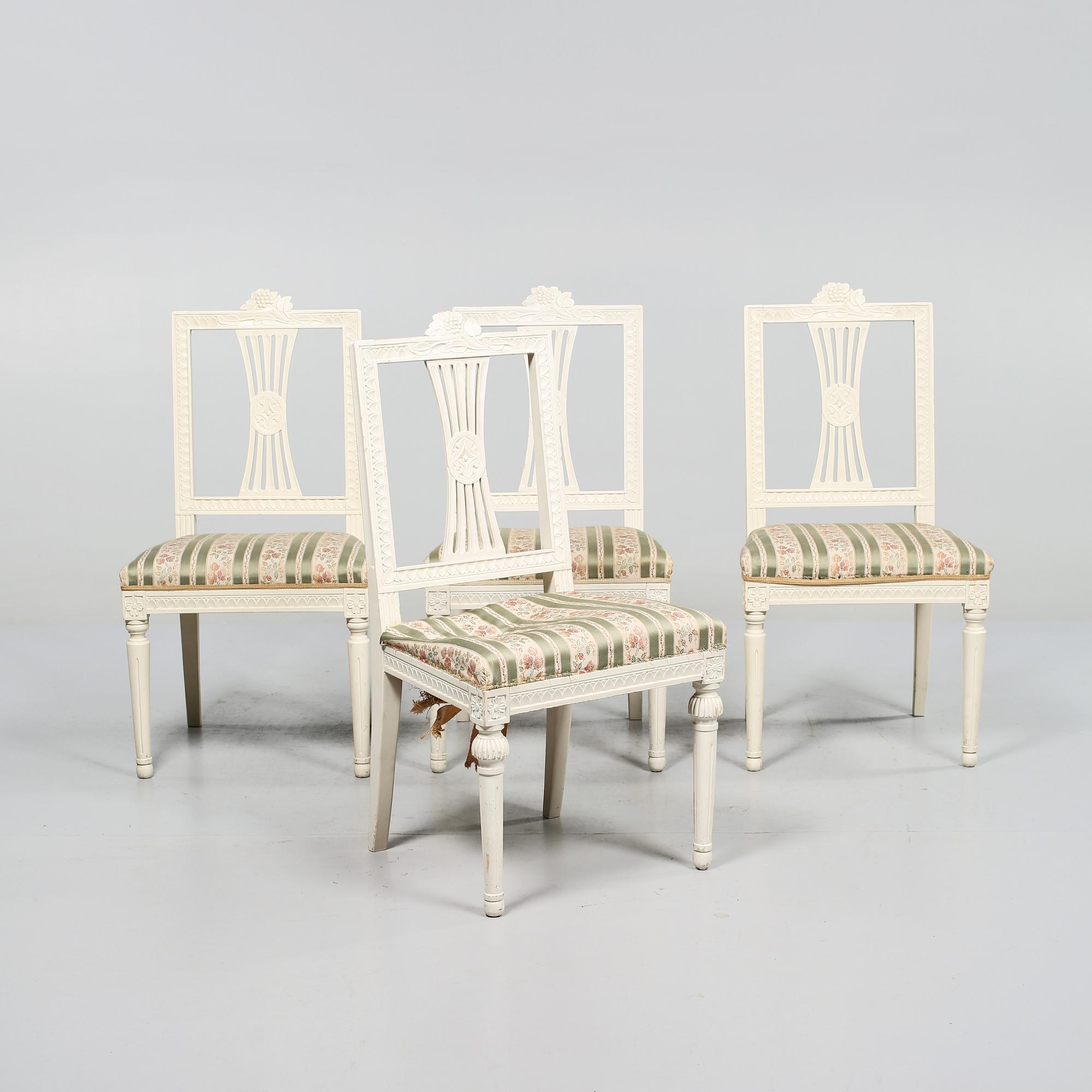 STOLAR, 4 st, gustaviansk stil, 1900-talets första hälft.