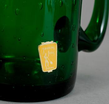 ÖLSEJDLAR, 8 st, Johansfors Glasbruk, 1900-tal.