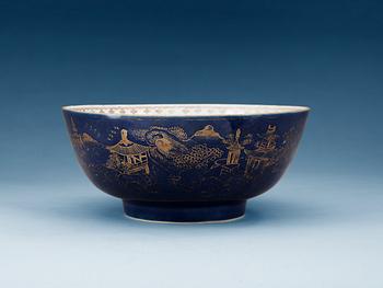1404. A powder blue bowl, Qing dynasty, Qianlong (1736-95).