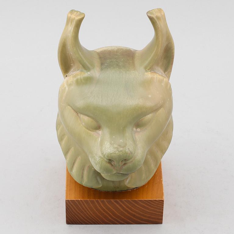 FIGUR, stengods, Gunnar Nylund, Rörstrand, monogramsignerad.